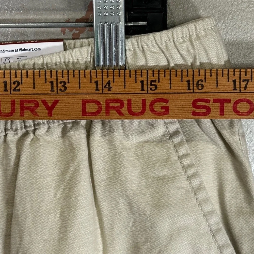 George Mens Weekend Chino Pants Beach Khaki Stretch Comfort Waist Medium 32-34